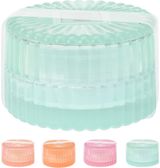 Žvakė stikliniame idelyje PASTEL, 8 x 5 cm