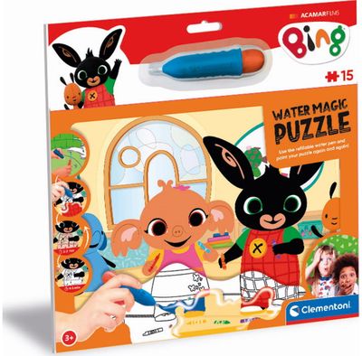 Vandeniu spalvinama dėlionė CLEMENTONI WATER REVEAL BING 15 det.