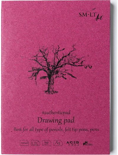 Piešimo bloknotas SM-LT Authentic, A5, 120 gsm, 60 l.