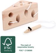 Smulkiosios motorikos žaislas SMALL FOOT Cheese and Mouse varstymui