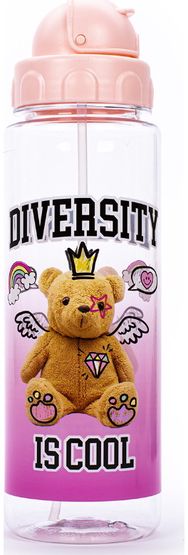 Plastikinė gertuvė DIVERSITY IS COOL, 500 ml