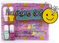 Dovanų rinkinys kosmetinėje SMILE (nagų lakai+nagų trafaretai+separatorius))