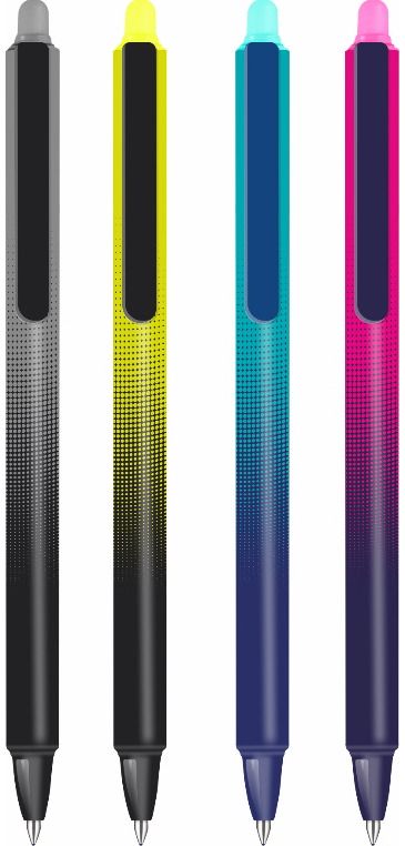 Ištrinamas rašiklis CP GRADIENT DARK, 0,5 mm, įv.spalvų