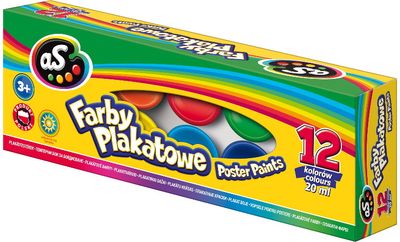 Guašas AS, 12 spalvų x 20 ml