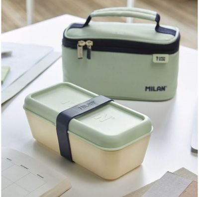 Pietų krepšelis MILAN MINT + pietų dėžutė, 22 x 12,5 x 12 cm