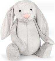 Pliušinis žaislas zuikis BASHFUL Silver Bunny Really Big