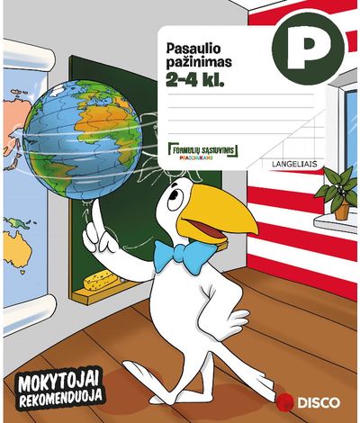 Formulių sąsiuvinis DISCO Pasaulio pažinimas, A5, 2-4 kl., 14 l., langeliais