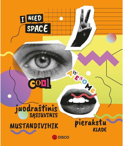 Sąsiuvinis-juodraštis DISCO, 32 l., linijomis ir langeliais