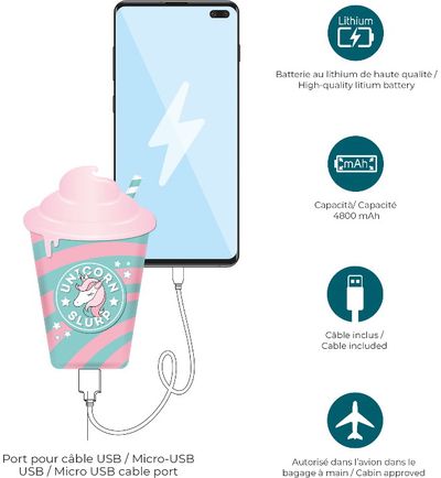 Išorinė baterija LEGAMI MY SUPER POWER 4800 mAh UNICORN