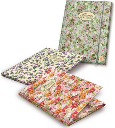 Dėklas sąsiuviniams NATURE FLOWERS su guma, A4, 1,2 cm, 3 rūšių