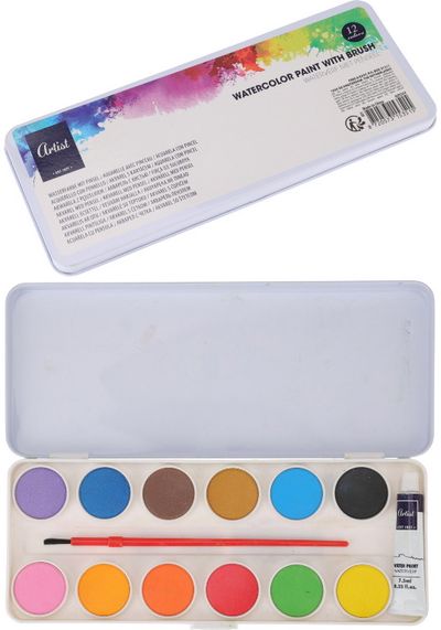 Akvarelė ARTIST, 12 splavų