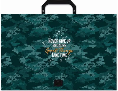 Dėklas kartoninis Lastva MILITARY su rankena, A4