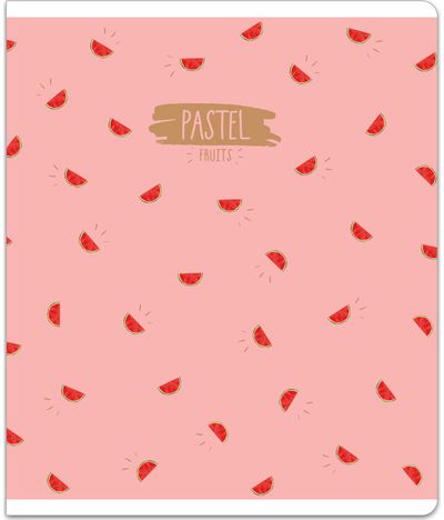 Sąsiuvinis Lastva PASTEL FRUITS, A5+, 80 g, 12 l., linijomis