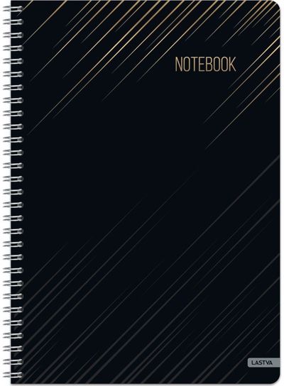 Sąsiuvinis DARK su spirale, A4, 70 g, 100 l., langeliais