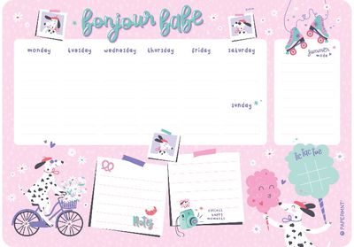 Savaitės planuoklis BONJOUR BABE, A4