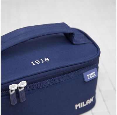 Pietų krepšelis MILAN NAVY + pietų dėžutė, 22 x 12,5 x 12 cm
