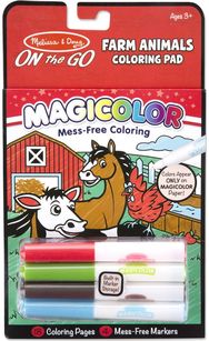 Spalvinimo kortelių rinkinys su flomasteriais MELISSA&DOUG MAGICOLOUR ūkio gyvūn ai