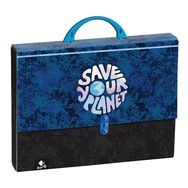 Dėklas kartoninis SAVE PLANET su rankena, A4