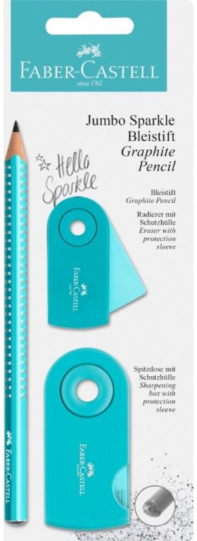 Kanceliarinis rinkinys Faber-Castell SPARKLE, Turqoise, bl