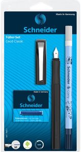 Rinkinys SCHNEIDER: plunksnakotis CEOD CLASSIC+Corry+6 kapsulės, Black