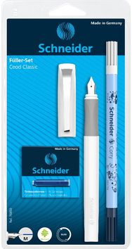 Rinkinys SCHNEIDER: plunksnakotis CEOD CLASSIC+Corry+6 kapsulės, White