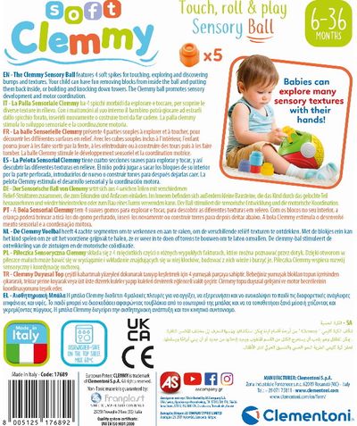 Lavinamasis žaislas kūdikiui CLEMENTONI Touch&Play sensorinis kamuolys ys