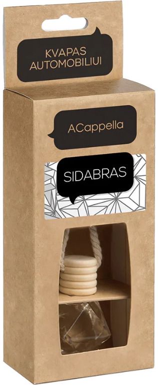 Automobilio kvapas ACAPPELLA SIDABRAS stikliniame buteliuke, 7ml
