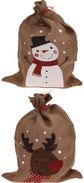 Džiuto maišas dovanoms CHRISTMAS, 70 cm