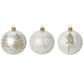 Stiklinis eglutės burbulas XMAS TREE WHITE, 8 cm