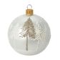 Stiklinis eglutės burbulas XMAS TREE WHITE, 8 cm
