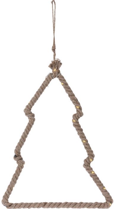 Kalėdinė pakabinama dekoracija JUTE, įv.rūšys, su LED, 25 cm