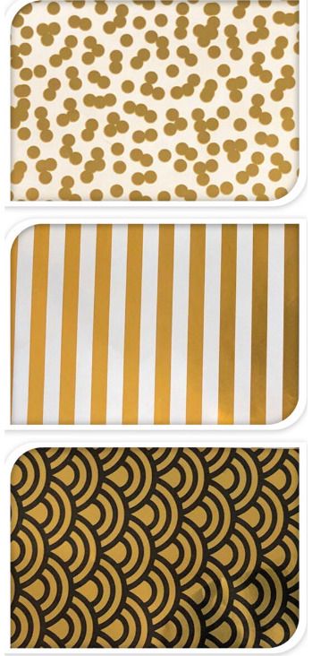 Dovanų pakavimo popierius WHITE/GOLD įv.r., 70x200 cm