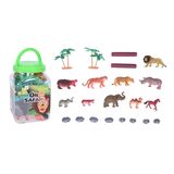 Figūrėlių rinkinys 22 vnt., plastiko inde ANIMAL PV SET, įv. rūšys