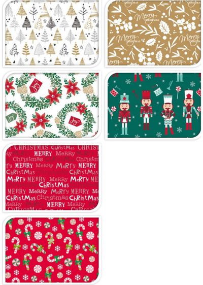 Dovanų pakavimo popierius CHRISTMAS įv.r., 70x200 cm