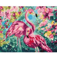 Tapyba pagal skaičius: GĖLIŲ FLAMINGAS