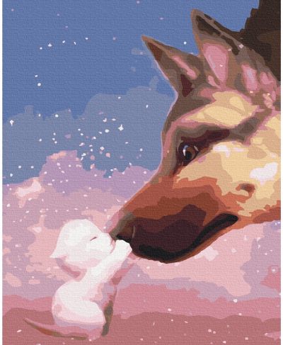 Tapyba pagal skaičius DRĄSUS DRAUGAS 50x70cm