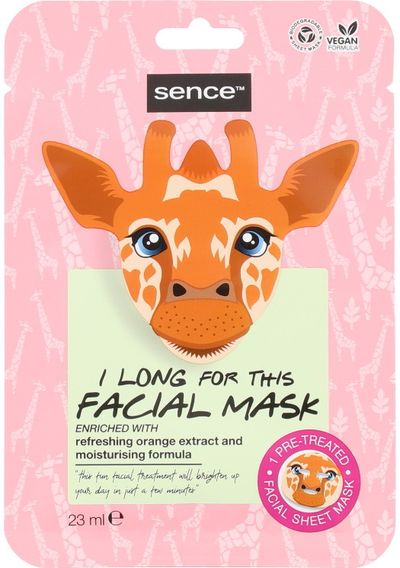 Lakštinė veido kaukė SENCE LION/GIRAFFE, 23 ml