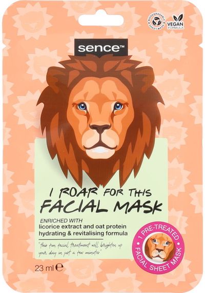 Lakštinė veido kaukė SENCE LION/GIRAFFE, 23 ml