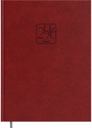 Darbo knyga A5 BALADEK 2026, lapas dienai bordo