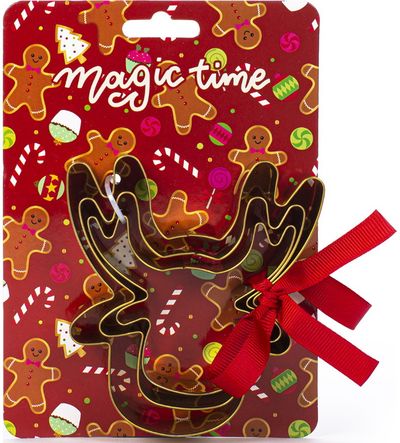 Sausainių formelės GOLD REINDEER, 3vnt.