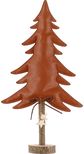 Kalėdinė dekoracija XMAS TREE LEATHER BROWN, 43 cm