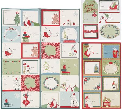 Dovanų žymėjimo lipdukai WINBTERIA, 37 vnt.