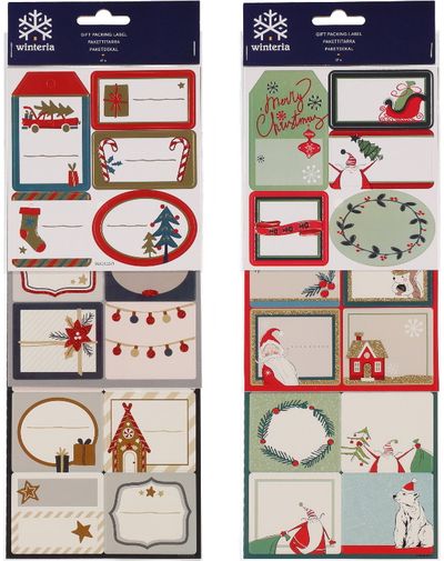 Dovanų žymėjimo lipdukai WINBTERIA, 37 vnt.