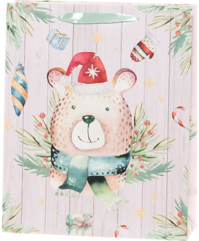 Dovanų maišelis XMAS FOREST, 26x32x10 cm