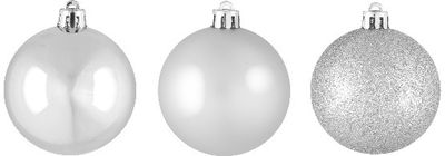 Eglutės burbulas SILVER, 6cm, 9 vnt.