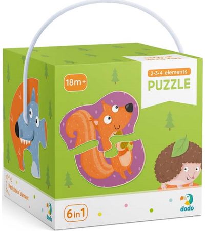 Dėlionių rinkinys DODO miško gyvūnai 2-3-4 det.