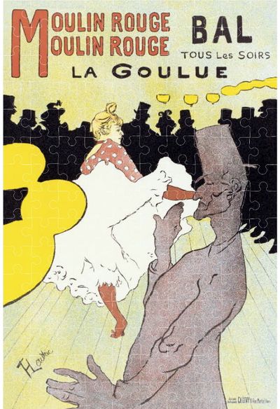 Dėlionė mėgintuvėlyje LONDJI micropuzzle La Goulue T.Lautrec 100 det.