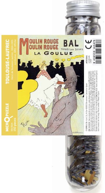 Dėlionė mėgintuvėlyje LONDJI micropuzzle La Goulue T.Lautrec 100 det.