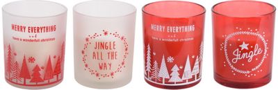 Žvakė stiklainėlyje MERRY XMAS, 5x6 cm