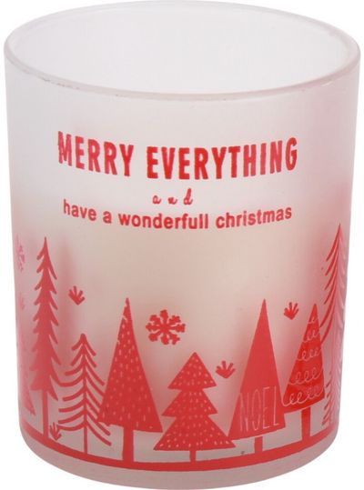 Žvakė stiklainėlyje MERRY XMAS, 5x6 cm